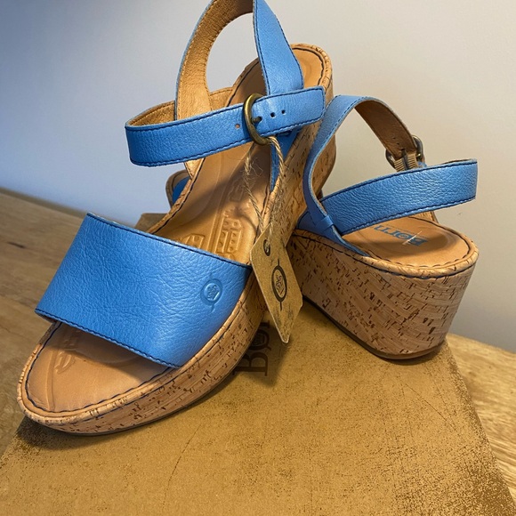 Born Maldives Leather Wedge Sandals NIB | So cute and comfy! - Picture 1 of 11